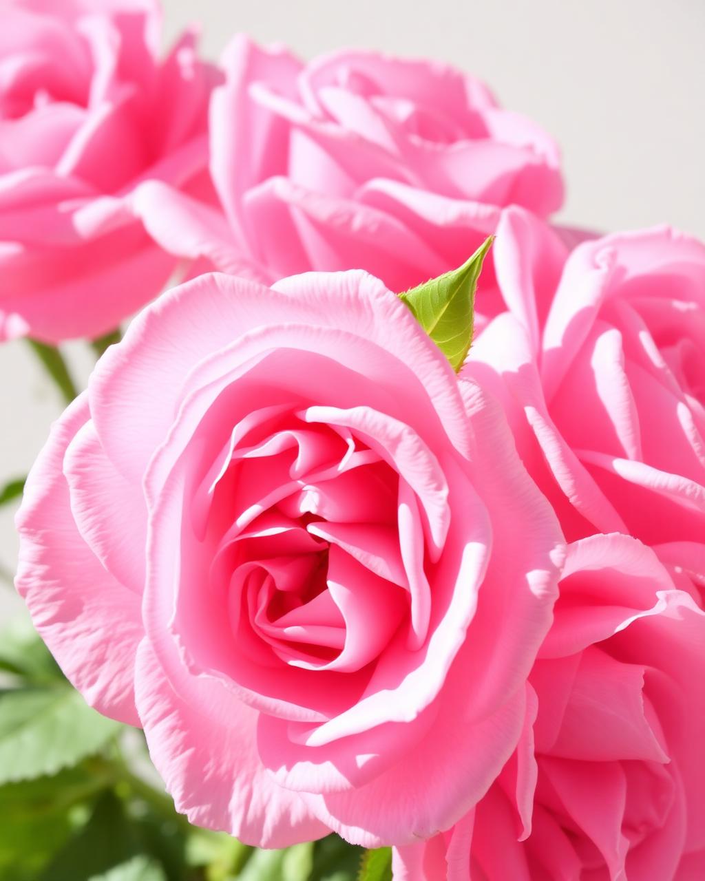 Rosas rosadas en flor